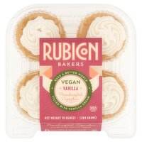 Rubicon Bakers Vegan Vanilla Handcrafted Cupcakes, 10 oz