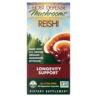 Host Defense Mushrooms Reishi Dietary Supplement, 60 count