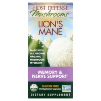 Host Defense Mushrooms Lion's Mane Dietary Supplement, 60 count