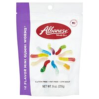 Albanese 12 Flavor Mini Gummi Worms, 9 oz