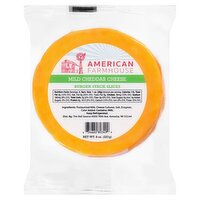 American Farmhouse Burger Stack Slices Mild Cheddar Cheese, 8 oz