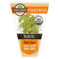 Edible Garden Organics Basil Living Herbs