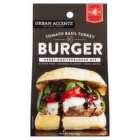 Urban Accents Tomato Basil Turkey Burger Herby Mediterranean Mix, 1 oz