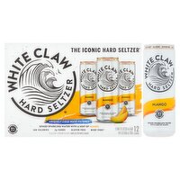 White Claw Spiked Sparkling Water with a Hint of Mango Hard Seltzer, 12 fl oz, 12 count