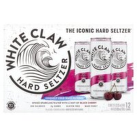 White Claw Black Cherry Hard Seltzer - 12 Pack, 12 fl oz