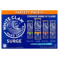 White Claw Surge Hard Seltzer Variety Pack, 12 fl oz, 12 count
