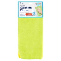 Cleaning Solutions Microfiber Cleaning Cloths, 3 count, 3 Each