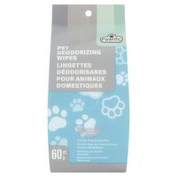 Pawrific Pet Deodorizing Wipes, 60 count