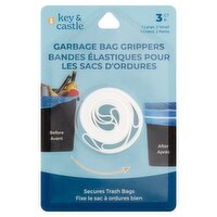 Key & Castle Garbage Bag Grippers, 3 count