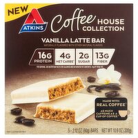 Atkins Coffee House Collection Vanilla Latte Bar, 2.12 oz