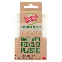 Scotch-Brite Greener Clean Non-Scratch Scrubbers, 3 count