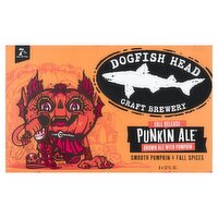 Dogfish Head Craft Brewery Fall Release Brown Ale with Pumpkin, 12 fl oz, 6 count