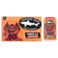 Dogfish Head Craft Brewery Fall Release Brown Ale with Pumpkin, 12 fl oz, 6 count
