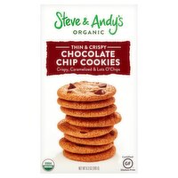 Steve & Andy's Organic Thin & Crispy Chocolate Chip Cookies, 6.3 oz