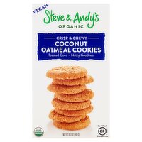 Steve & Andy's Organic Crisp & Chewy Coconut Oatmeal Cookies, 6.3 oz