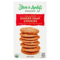 Steve & Andy's Organic Thin & Crispy Ginger Snap Cookies, 6.3 oz