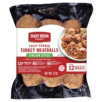 Shady Brook Farms Fully Cooked Italian Style Turkey Meatballs, 12 count, 12 oz