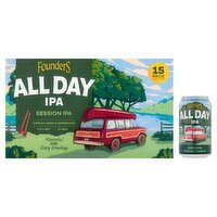 Founders All Day Session IPA Beer, 15 count, 12 fl oz, 180 Fluid ounce