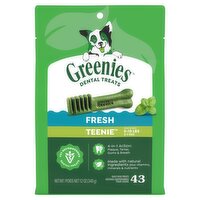 Greenies Dental Treats Fresh Teenie Daily Dog Treats, For Dogs 5-15 Lbs, 43 count, 12 oz