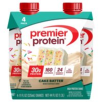 Premier Protein Cake Batter High Protein Shake, 11 fl oz, 4 count