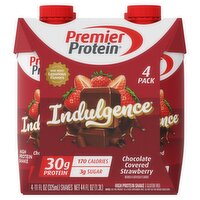 Premier Protein Indulgence Chocolate Covered Strawberry High Protein Shake, 11 fl oz, 4 count