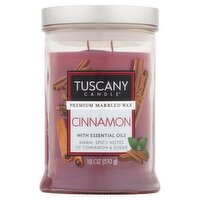Tuscany Candle Cinnamon Premium Marbled Wax Candle, 18 oz