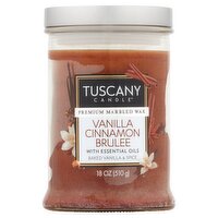 Tuscany Candle Premium Marbled Wax Vanilla Cinnamon Brulee with Essential Oils, 18 oz