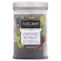 Tuscany Candle Premium Marbled Wax Vineyard Retreat Candle with Essential Oils, 18 oz