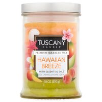 Tuscany Candle Premium Marbled Wax Hawaiian Breeze Candle with Essential Oils, 18 oz