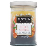 Tuscany Candle Premium Marbled Wax Citrus Sunrise Candle with Essential Oils, 18 oz
