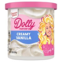 Duncan Hines Dolly Parton's Creamy Vanilla Flavored Frosting, 16 oz, 16 Ounce