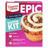 Duncan Hines Epic Cinnabon Bakery Inspired Muffin Kit, 32.34 oz