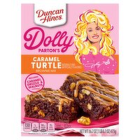 Duncan Hines Dolly Parton's Caramel Turtle Brownie Mix, 16.7 oz, 16.7 Ounce