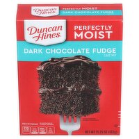 Duncan Hines Perfectly Moist Dark Chocolate Fudge Cake Mix, 15.25 oz, 15.25 Ounce