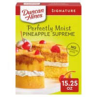 Duncan Hines Signature Perfectly Moist Pineapple Supreme Cake Mix, 15.25 oz