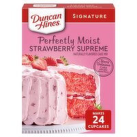 Duncan Hines Signature Perfectly Moist Strawberry Supreme Cake Mix, 15.25 oz