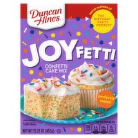 Duncan Hines Joy Fetti Confetti Cake Mix, 15.25 oz, 15.25 Ounce