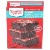 Duncan Hines Dark Chocolate Fudge Brownie Mix Family Size, 18.2 oz, 18.2 Ounce