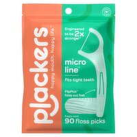 Plackers Micro Line Fresh Mint Floss Picks, 90 count