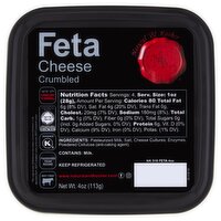 Natural & Kosher Crumbled Feta Cheese, 4 oz