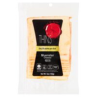 Natural & Kosher Muenster Cheese Thins Slices, 10 count, 5 oz