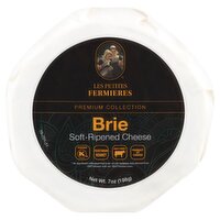 Les Petites Fermieres Premium Collection Brie Soft-Ripened Cheese, 7 oz