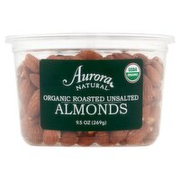 Aurora Natural Organic Roasted Unsalted Almonds 9.5 oz