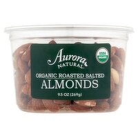 Aurona Natural Organic Roasted Salted Almonds, 9.5 oz