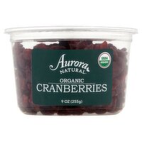 Aurora Natural Organic Cranberries, 9 oz