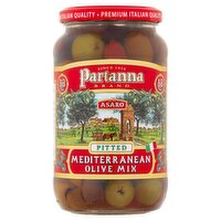 Partanna Pitted Mediterranean Olive Mix, 9 oz