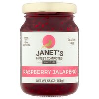 Janet's Finest Compotes Raspberry Jalapeno Compote, 5.5 oz