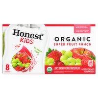 Honest Kids Super Fruit Punch Pouches, 6.75 fl oz, 8 Pack