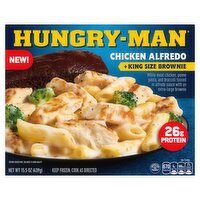 Hungry-Man Chicken Alfredo + King Size Brownie, 15.5 oz