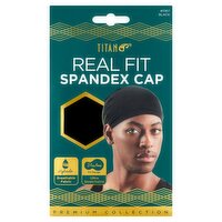 Titan #11167 Black Real Fit Spandex Cap